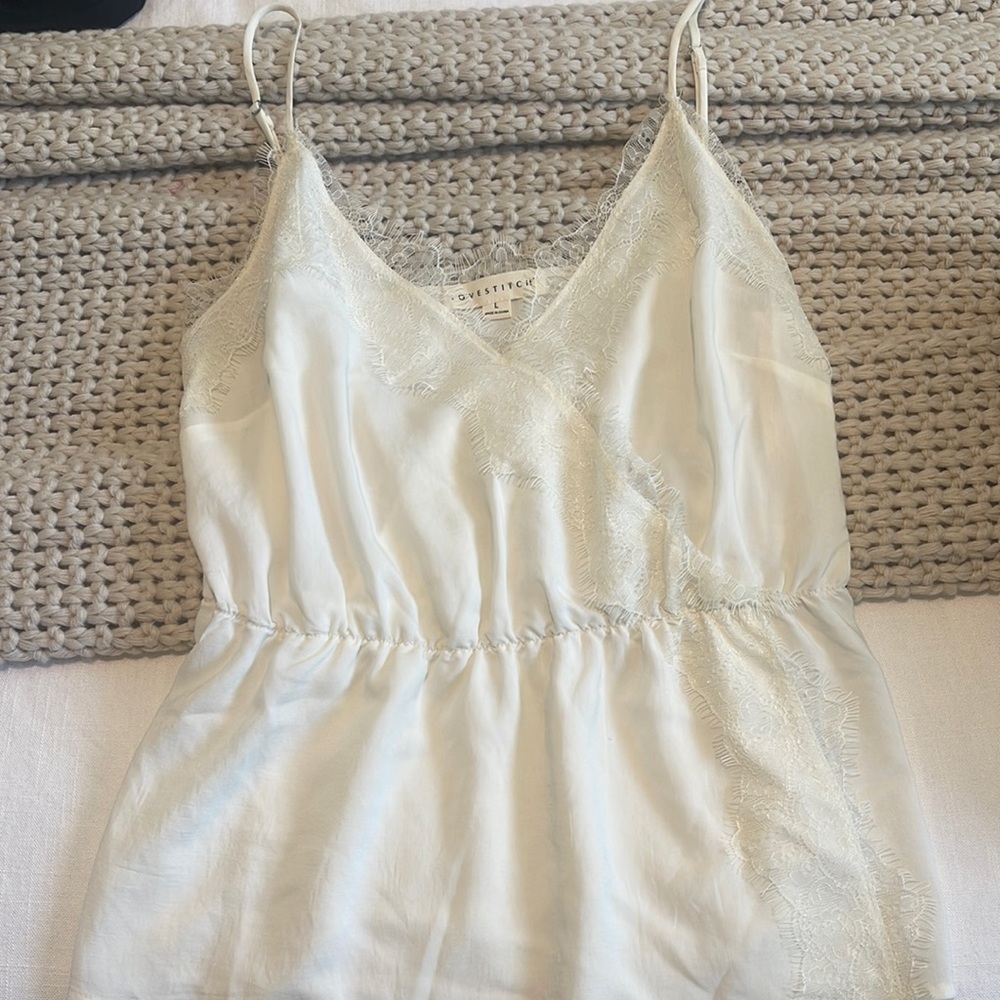 Lovestitch white peplum tank